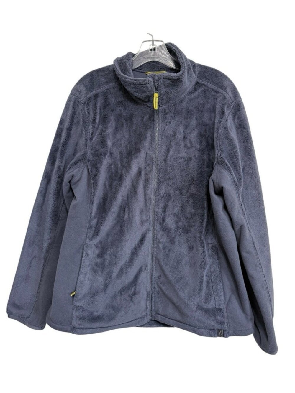 L.L. Bean Women's Full Zip Fleece Blue Sherpa Fleece Jacket Size Large Reg
